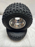 ITP Holeshot 20x11-10 Rear Tires & 10" DWT Polished Rims for Raptor YFZ450 Banshee (2003–2023)