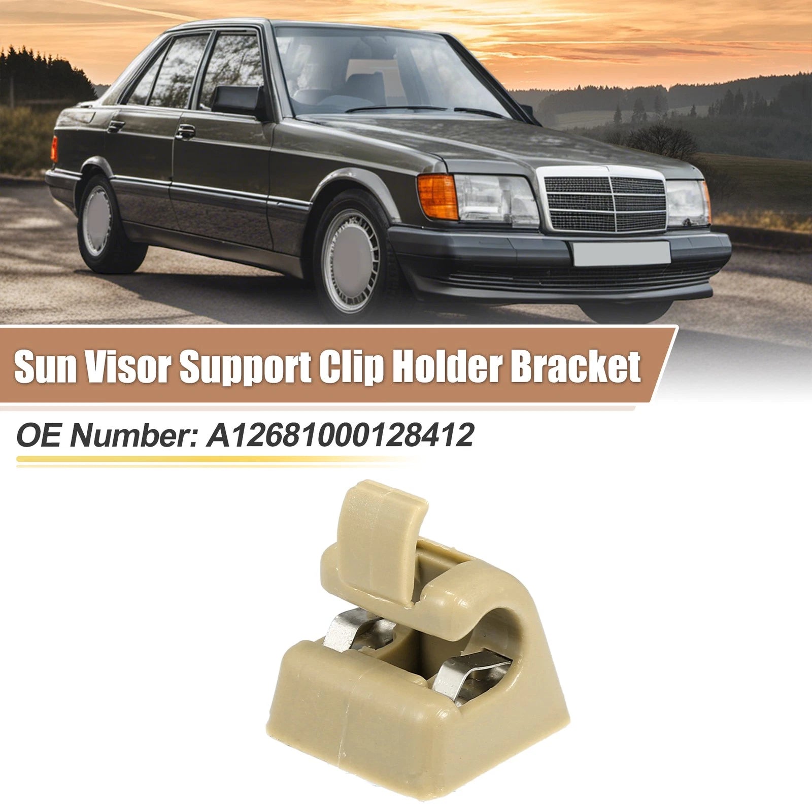 2X Sun Visor Support Clip Retainer No.A12681000128412 for Mercedes-Benz 