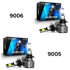 4X 9005 + 9006 LED Headlight Bulbs for 6500K White