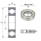 6209ZZ Deep Groove Ball Bearing for Scooter Skateboard Wheel (1 Pc)