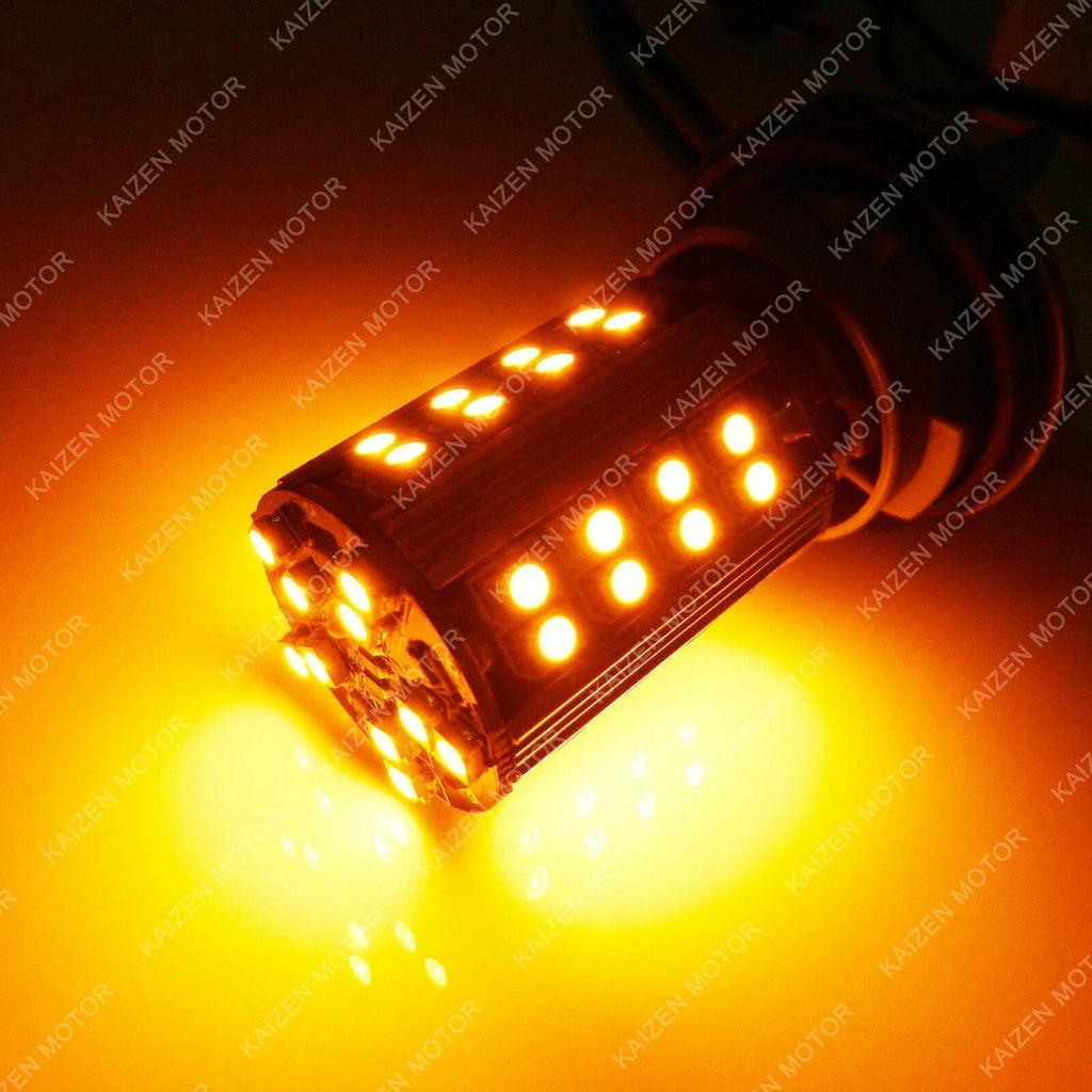 Canbus BAU15s PY21W Amber LED Turn Signal Bulbs for 2-Pack (50-SMD)