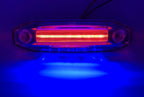 LED Marker Clearance Light w/ Blue Side Ditch for Red Clear Lens (5 Inch)