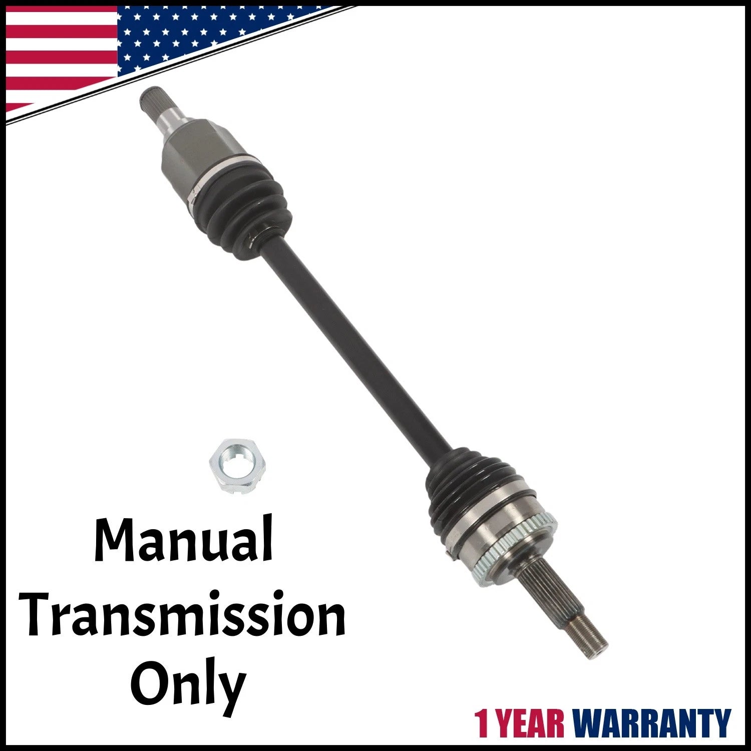 Front Left CV Axle Shaft Assembly for Hyundai Elantra (2011–2016)