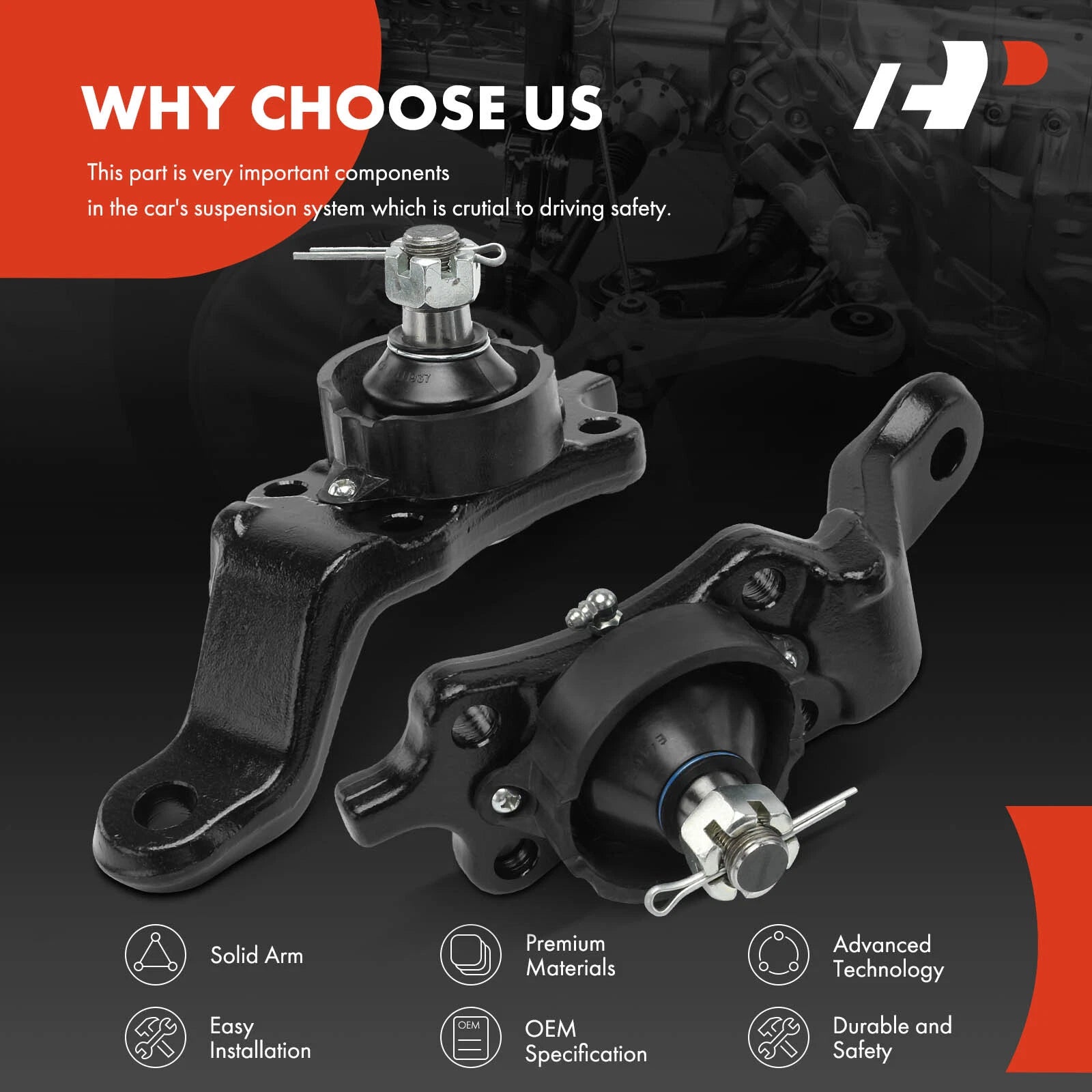 Front Lower Side Ball Joint for Toyota Tundra and Sequoia (2004-2007)