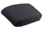 Leather Center Console Armrest Cover for Nissan 240SX S13 (1989–1993) Red Stitch