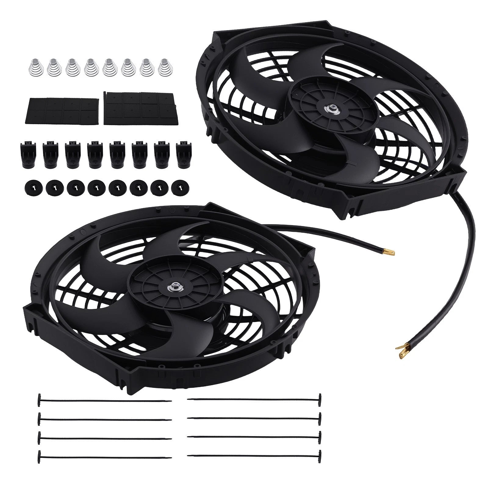 2X 10" Electric Radiator Cooling Fan for Universal Fit (12V)