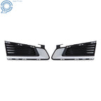 Set of 2 Fog Light Covers for Cadillac CTS (2014–2019) Matte Chrome