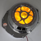 Chrome Yellow Sequential LED Engine Clutch Cover for Suzuki GSXR1300 (1999–2020)