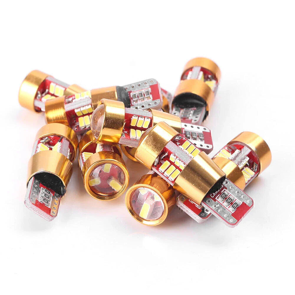10X T10 3014 27SMD LED Wedge Light Bulb for Car - White