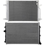 Aluminum Radiator & AC Condenser Set for Volkswagen Jetta (2016–2018)