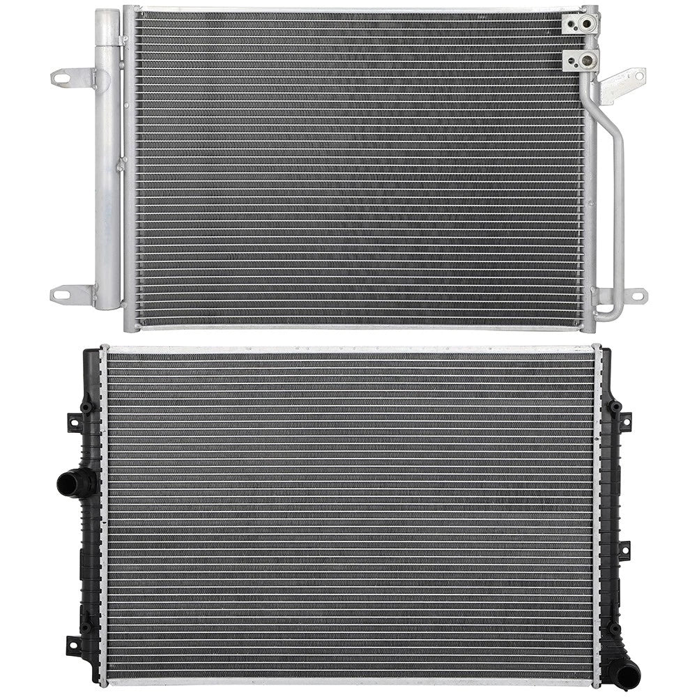 Aluminum Radiator & AC Condenser Set for Volkswagen Jetta (2016–2018)
