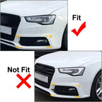 Front Bumper Fog Light Grille Cover w/Silver Trim for Audi A5 S5 (13-17)