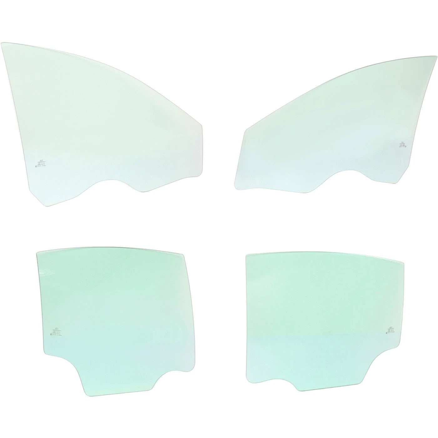 Set of 4 Door Glasses for Chevy (Front & Rear)