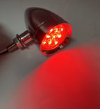 LED Mini Bullet Light Chrome Red Clear Lens Replacement for Universal Use