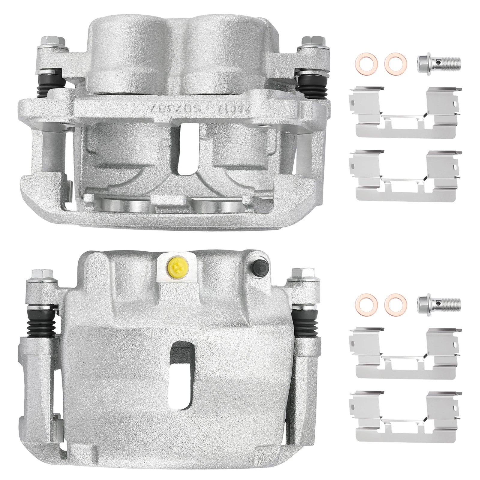 Pair Front Disc Brake Calipers with Brackets for Ford F-150 (2005–2010) 18B4974