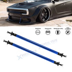 2-Piece Blue Front Bumper Lip Splitter Strut Rod Tie Bars for Charger (2015–2021)