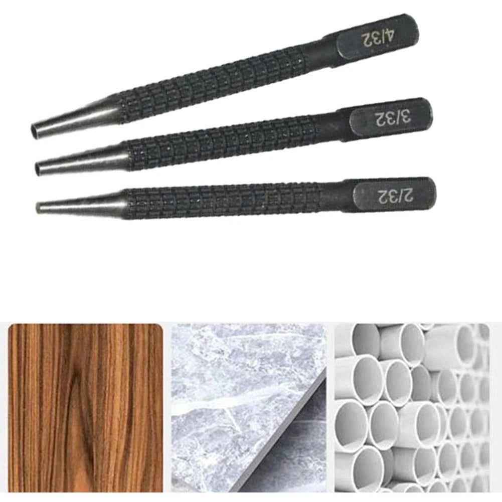 Set of 3 Center Punch Marking Tools for Metal Wood Plastic 232 332 432