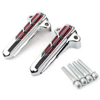 Pair Front Lower Fork Leg Covers Red LED for Harley FLHR FLHTK FLHX (2014–2020)