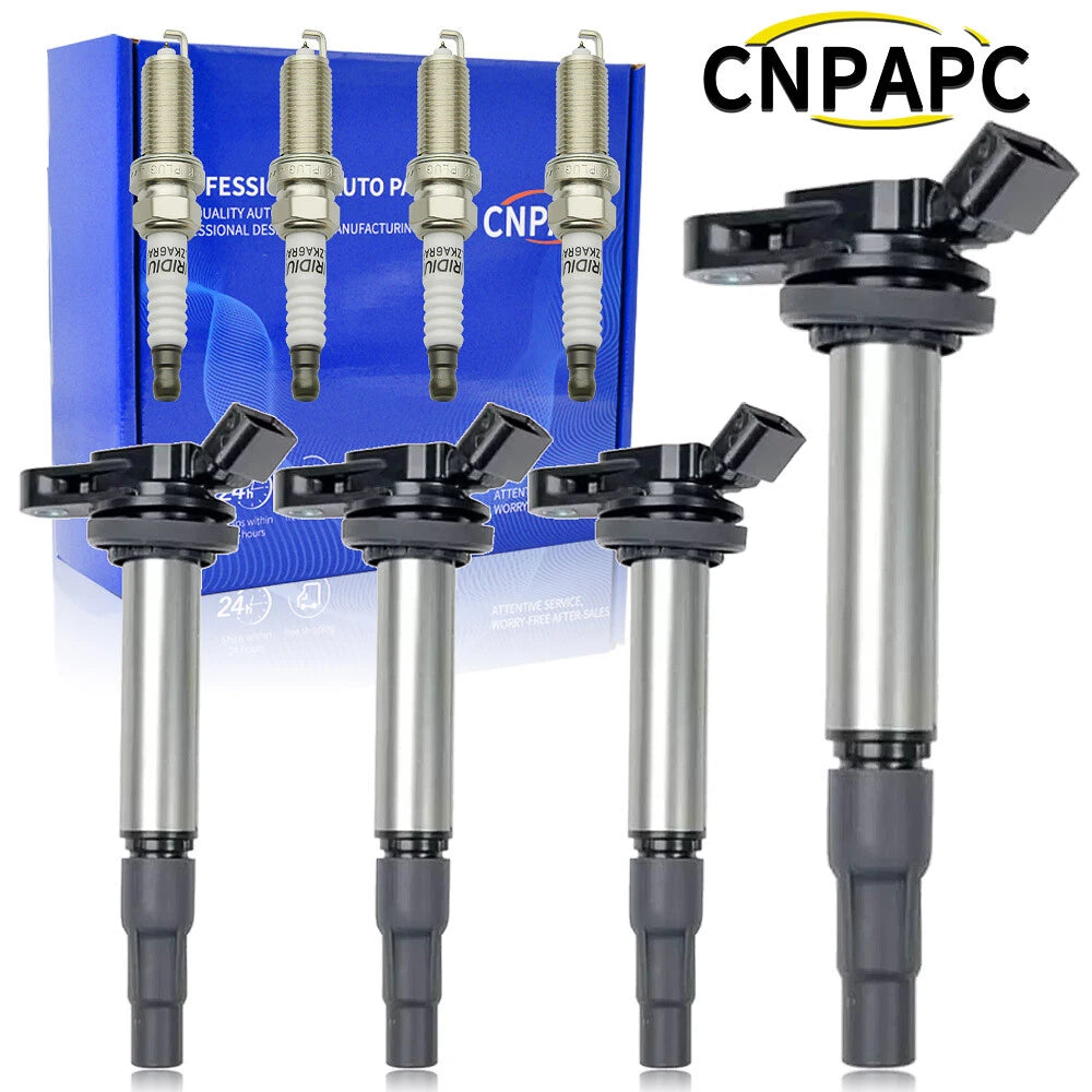 4X Ignition Coil Iridium Spark Plug for Toyota Corolla Prius (2000–2023) UF596