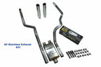 Dual Exhaust Kit for Chevy GMC 1500 (2019–2025) Stainless Steel Rolled Rear