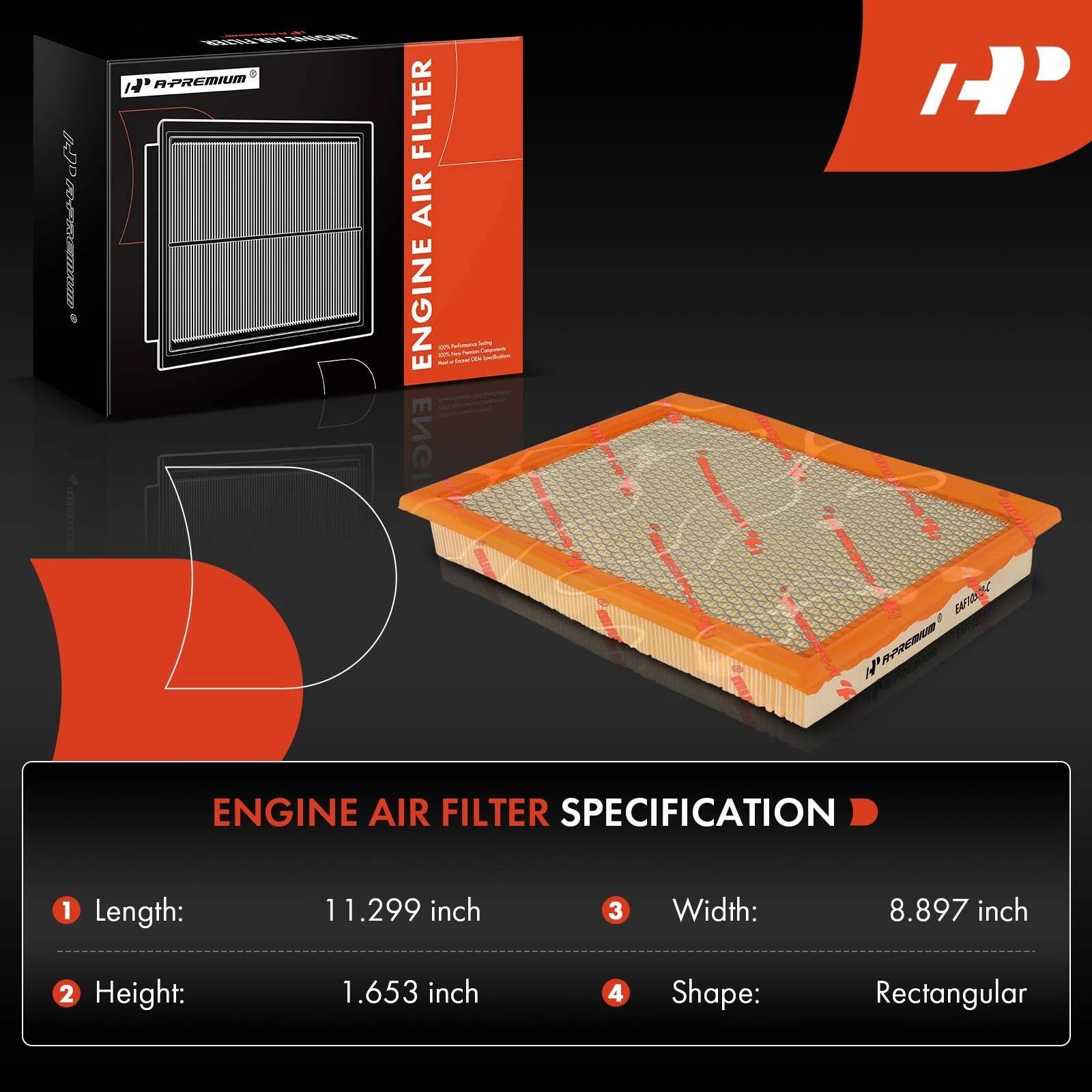2x Engine Air Filter for Pontiac GTO (2004-2006) V8