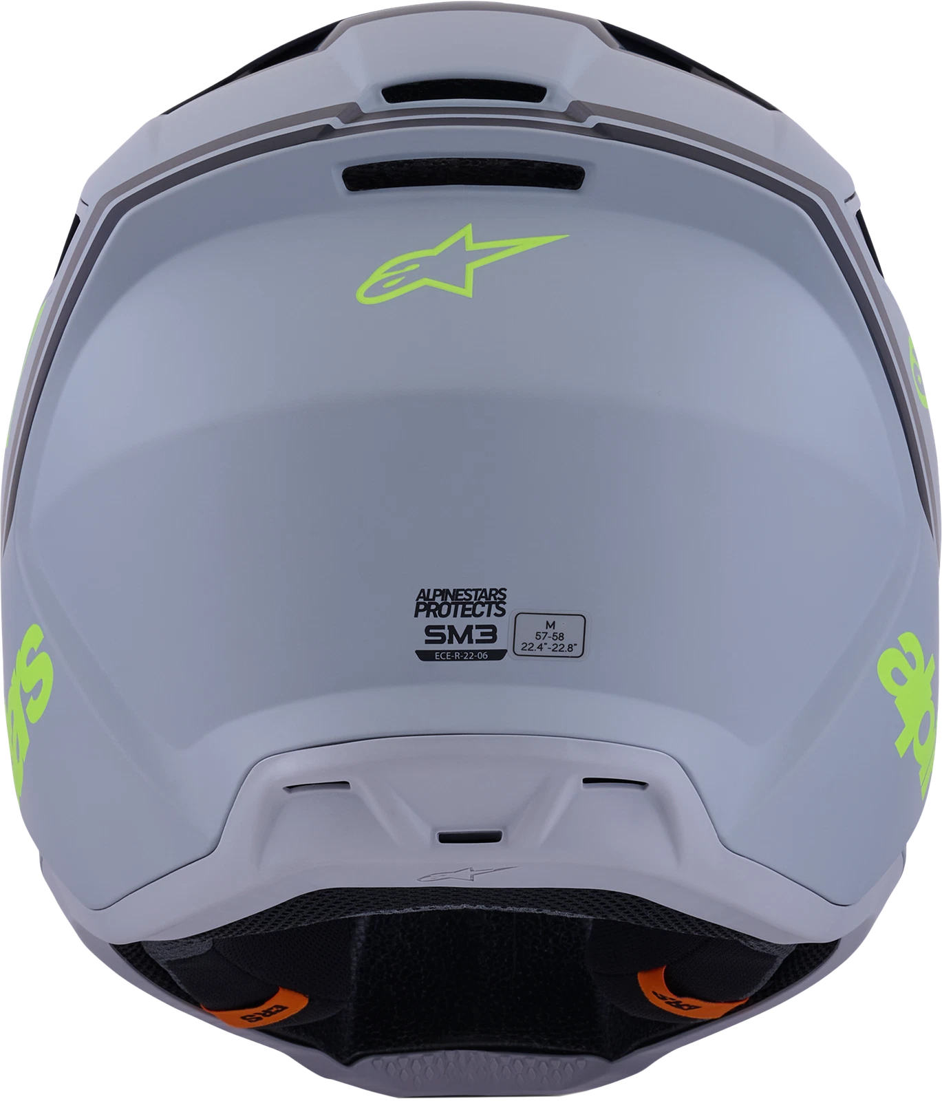 Alpinestars SM3 Radium Off-Road Helmet for Off-Road (Small, Matte Grey/Black/Yellow)