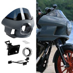 Front Fairing Upper Cowl 7" Headlight & Mounts Kit for Harley Softail (2018–2024)
