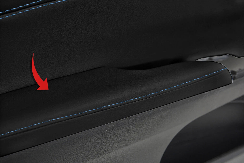 Armrest Door Panel Cover Leather for Toyota Avalon (2013–2018) Blue Stitch