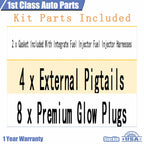 Valve Cover Gasket & Glow Plug Kit for Ford E-350 F-350 7.3L Turbo V8 (1994–2003)