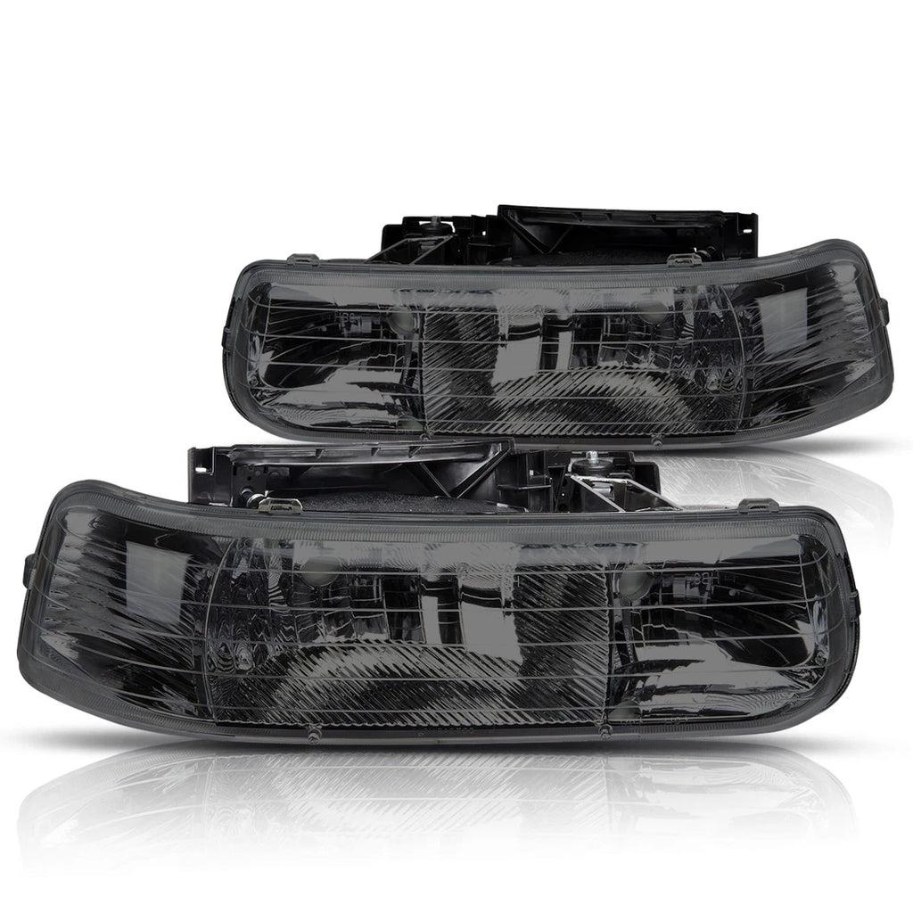 Smoked/Clear Headlights Lamps Assembly for Chevy Silverado/Suburban (1999–2006)