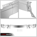 Front Bumper Face Bar for GMC Sierra 1500 (2007–2013) Chrome w/ Fog Light Hole