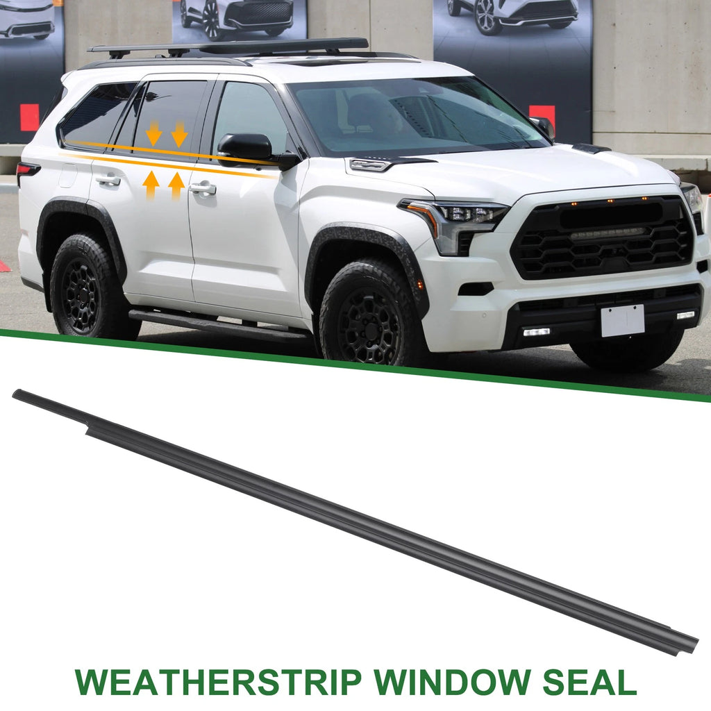 1pc Front Left Weatherstrip Window Seal No. 682100C020 for Toyota Sequoia (2008–2022)