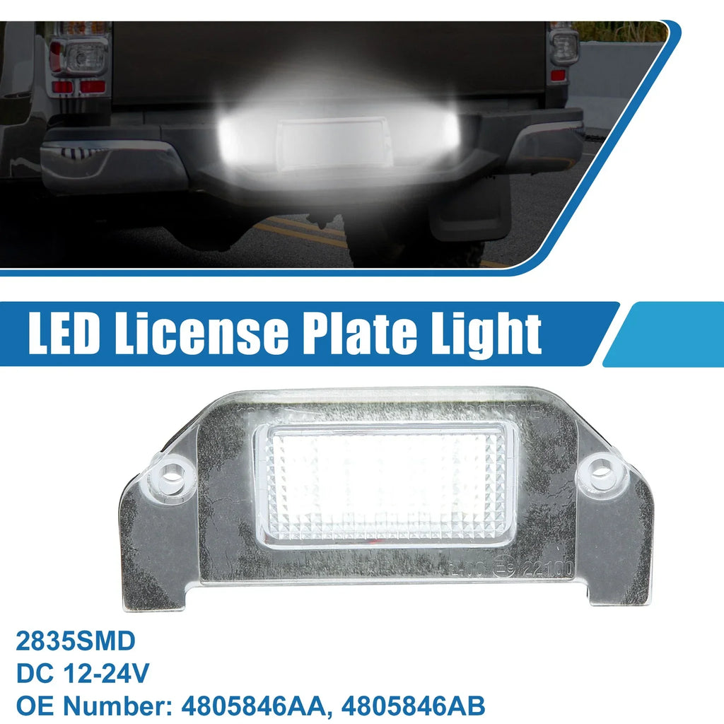 White LED License Plate Light Assembly for Dodge Dart (2013-2016)