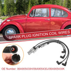 Set of 4 Spark Plug Wire Ignition Coil Cables No. 06A905430H for VW Beetle Golf 