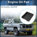 1 Pcs Engine Oil Pan No.8663948 for GMC C2500 (1994–1998) Iron Black