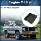 1 Pcs Engine Oil Pan No.8663948 for GMC C2500 (1994–1998) Iron Black