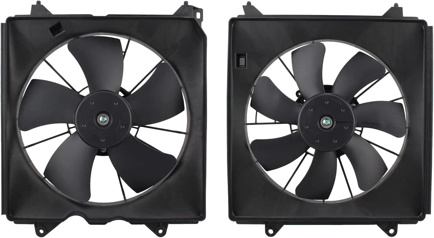 2Pcs Radiator Cooling Fan Set for Honda Accord (2013–2017) w/ Blade Motor & Shroud