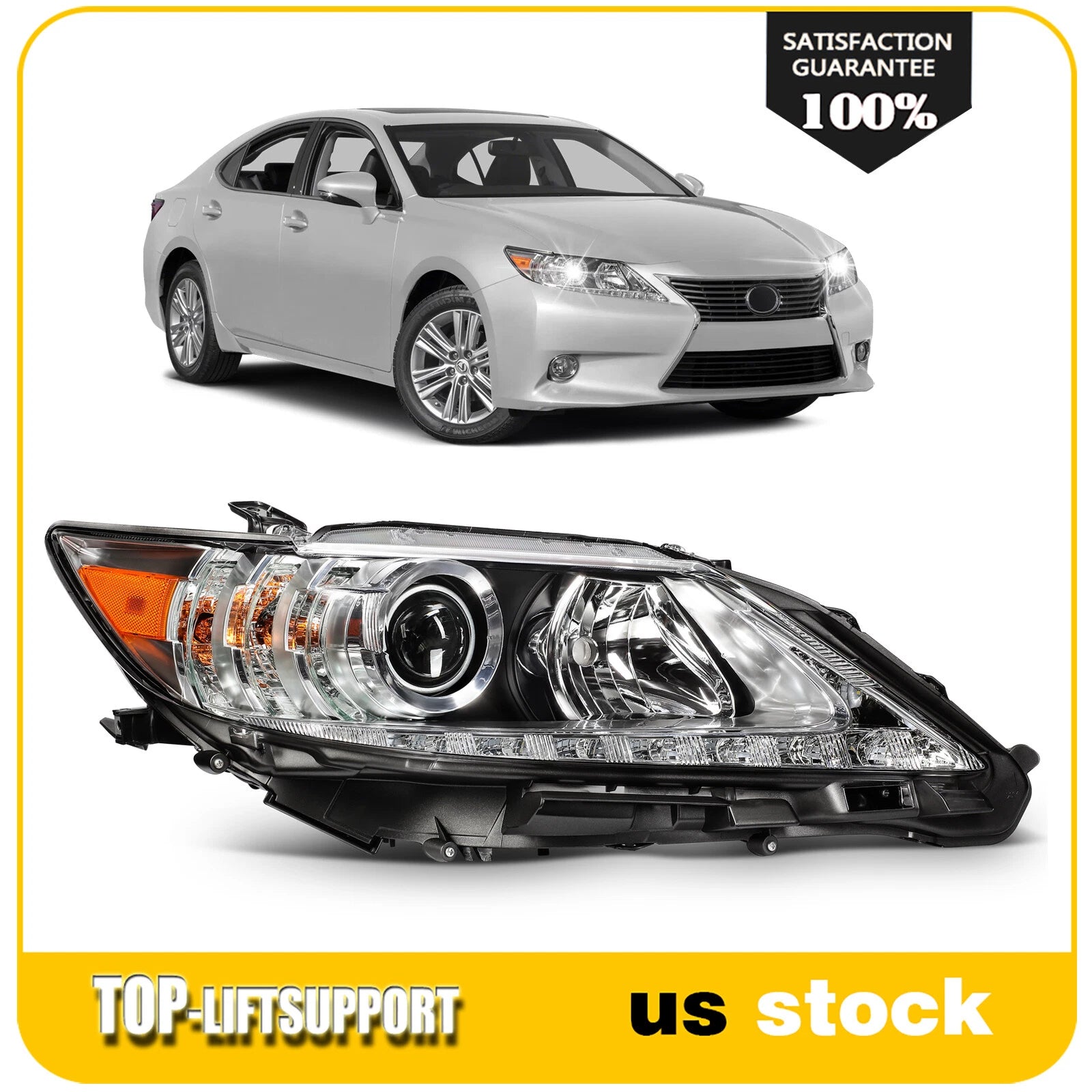LED Headlight Assembly for Lexus ES350 ES300h (2013–2015) Right Side