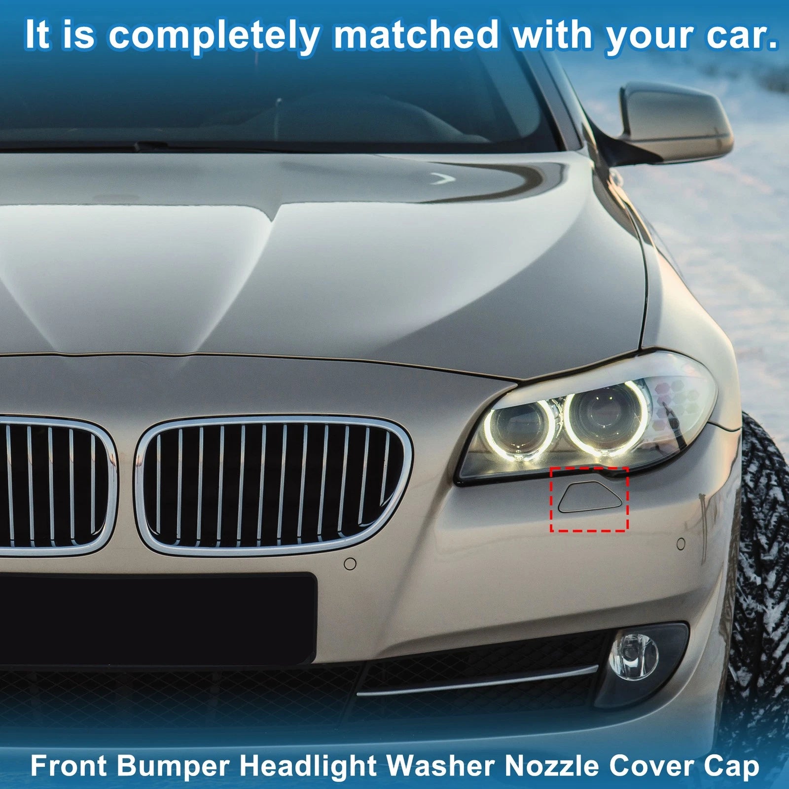 Front Left Washer Nozzle Cover Cap No. 51117332683 for BMW 528i (2014–2016) White