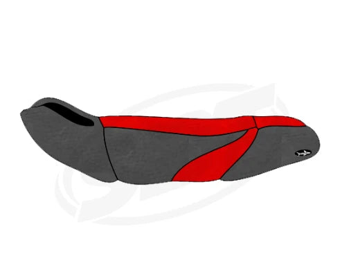 Seat Cover for Kawasaki 1100 STX (1998–1999) Red/Dark Gray