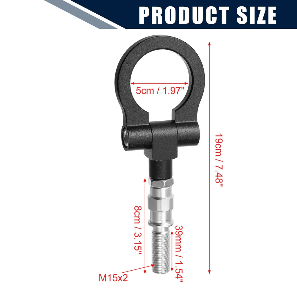 Tow Hook Screw for Mazda 3 (2004–2009) - Black Round Front Rear Bumper Ring