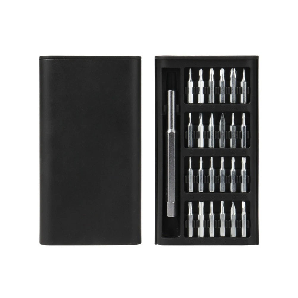 25 in 1 screwdriver set with magnetic handle and 24 alloy steel bits