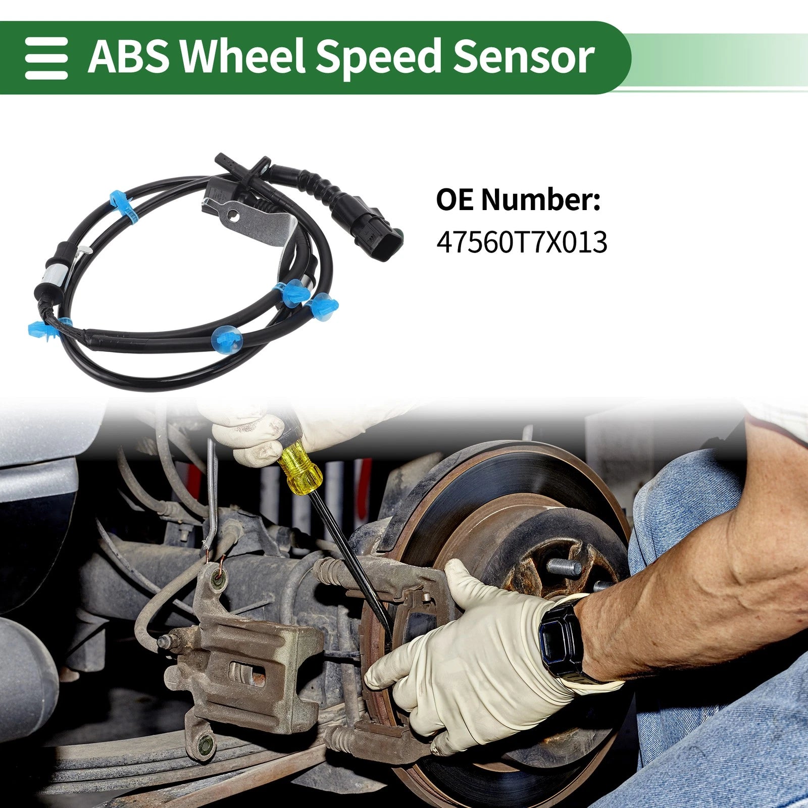 ABS Wheel Speed Sensor No. 47560T7X013 for Honda HR-V (2016–2022)