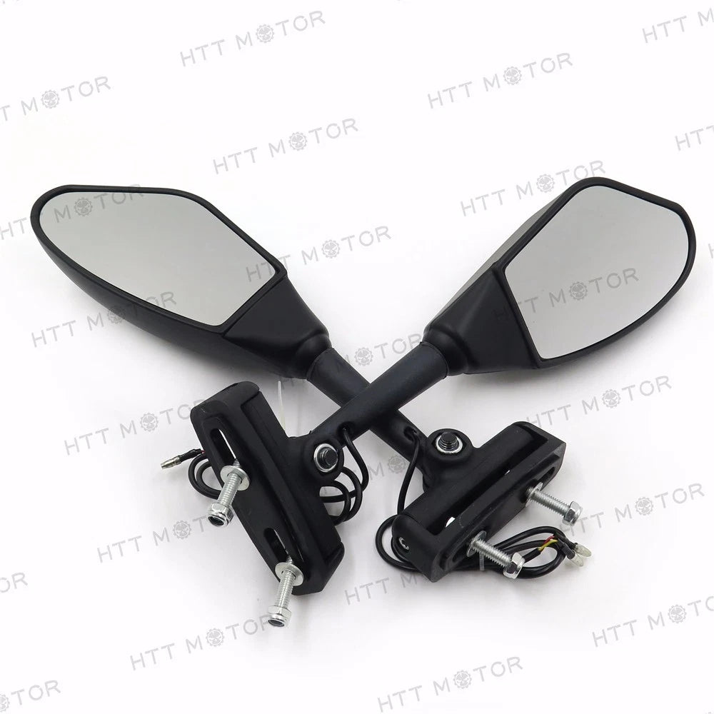 Matte Black LED Turn Signal Mirror for Hayabusa (1999–2013) / ZX6R 636 ZX6RR (1998–2004)