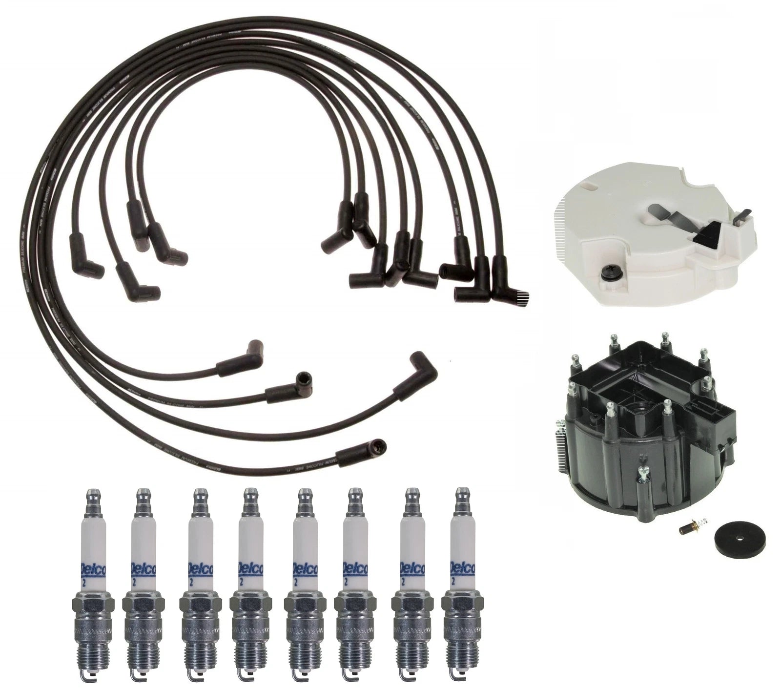 ACDelco Ignition Kit for Chevy 5.7 V8 (1996–2002) - Rotor, Cap, Wires, Plugs