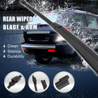 Set of 2 Rear Windshield Wiper Blade Arms 335mm for Volkswagen Jetta (2011–2018)