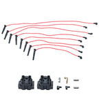 2X Ignition Coils & 8X Wires for Lincoln Town Car Continental Mark VIII (1990–1997)