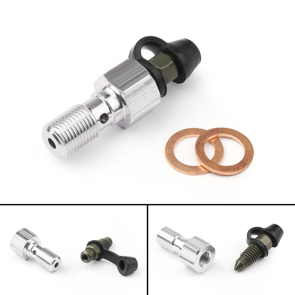 M10 X 1.0mm Brake Bleeder Nipple Caliper Bleed Screw Valve for Motorcycle Car