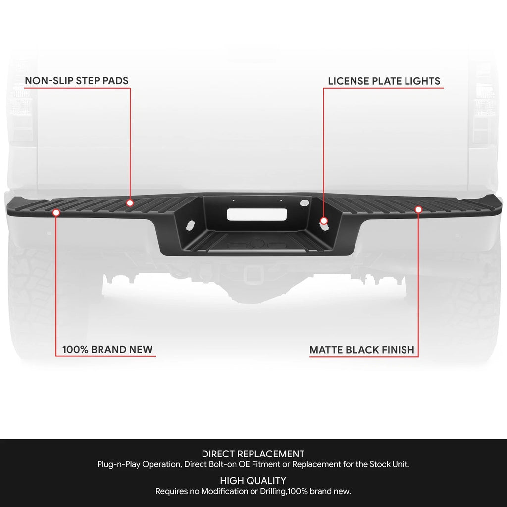 Rear Bumper Step Pad for Ford F-150 (2004–2008) - Black, Tow Package