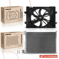 2X AC Condenser and Cooling Fan Assembly for Ford Lincoln Mercury